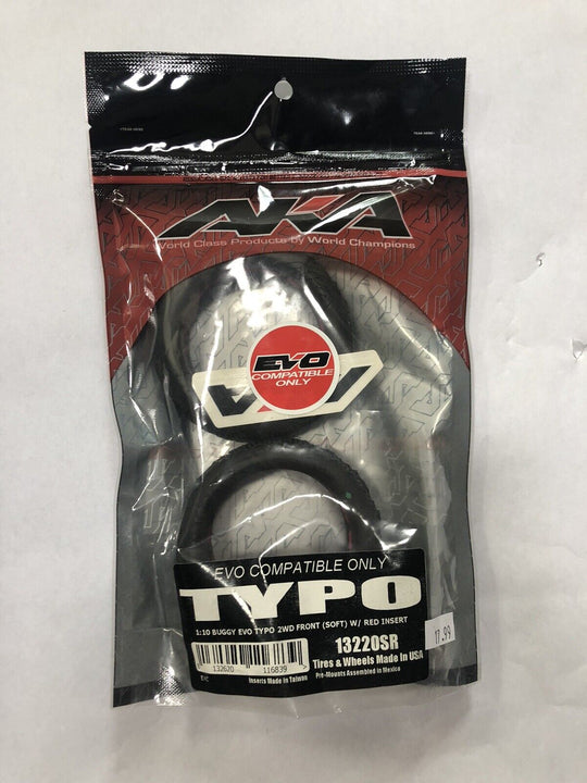 AKA 13220SR Typo 1/10 Buggy 2WD Fronts Soft With Red Inserts