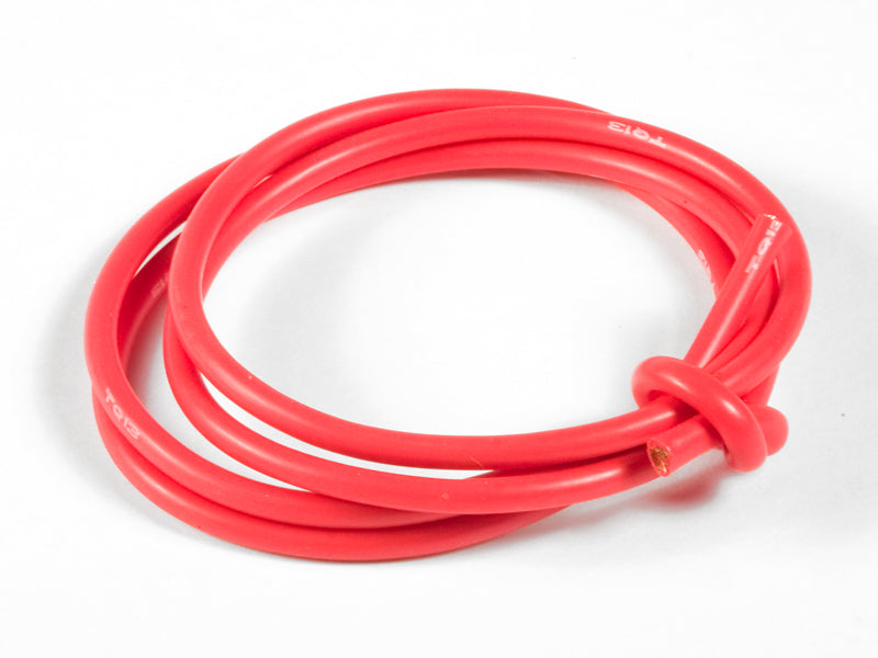 TQ Wire 13 Gauge Super Flexible Wire- Red 3'