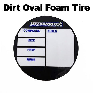 Lefthander-RC Tire Tube Decal for Dirtoval Foam Tire Tubes (1)