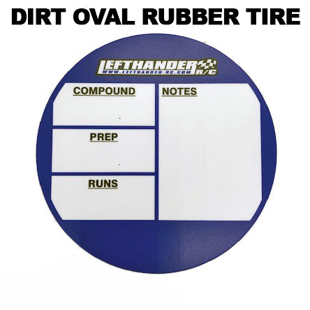 Lefthander-RC Tire Tube Decal for Dirtoval RUBBER Tire Tubes (1)